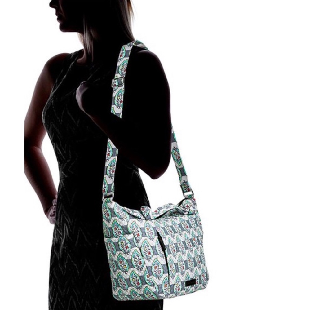 Vera Bradley Paisley Stripes Hadley On-the-Go Crossbody Bag - Picture 2 of 9